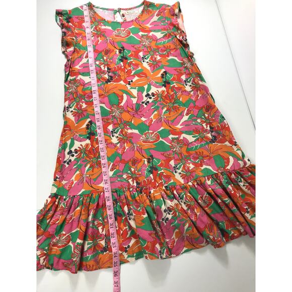 Marine Layer Laney Mini Dress In Vintage Floral Print Linen Women's Braided Belt - Picture 13 of 14